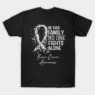 In This Family No One Fights Alone Shirt Brain Cancer T-Shirt